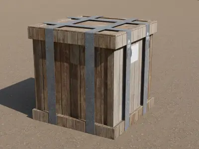 Wooden Crate Free 3D model get