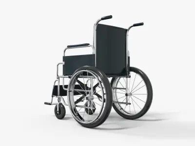 Wheelchair Medical Low-poly 3D model