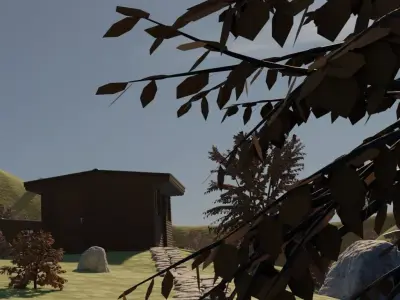 Autumn River Village 3D model
