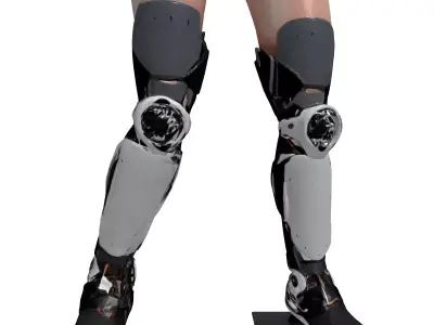 Futuristic Cybernetic Leg Prosthetic 3D model