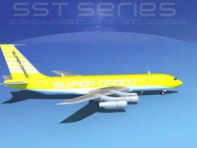 Boeing 707-320 SS Super Cargo 1 3D model