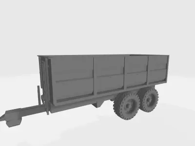 plain trailer 3D print model
