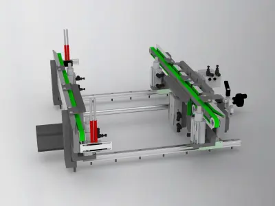Variable pitch conveyor 3D model