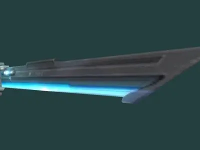 SciFi Futuristic Blade Low-poly 3D model