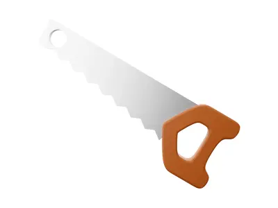 Saw cartoon icon 3D model