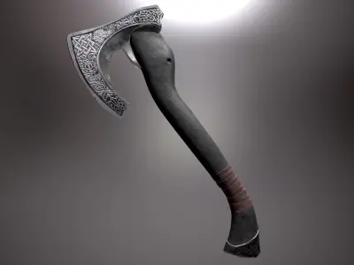 Axe Star Of Russia Game Ready Low Poly Low-poly 3D model