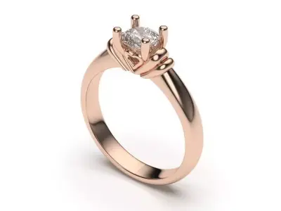 solitaire with ring sizes  8 part S28 3D print model