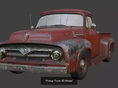 8 Old Scratched Truck 3d Model 3D Model Pack