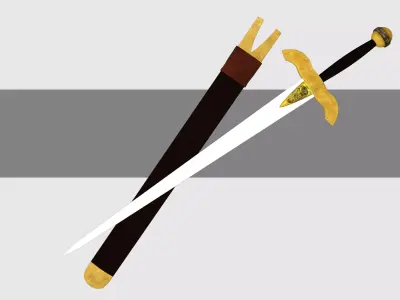 Kingdom Sword Low-poly 3D model