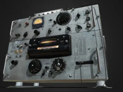R-250 USSR military receiver Low-poly 3D model