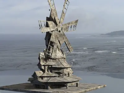 Horror Warlock Themed Windmill 3D model
