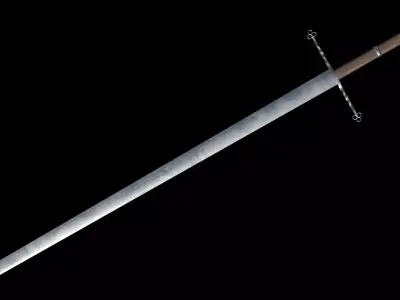 medieval sword Free low-poly 3D model buy