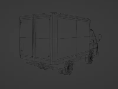 Kia Frontier 2000 Box Low-poly 3D model