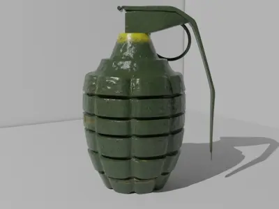 F-1 Grenade Low-poly 3D model Low-poly 3D model