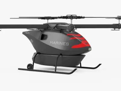  Cargo Drone for the US Navy Rigged for Cinema 4D 