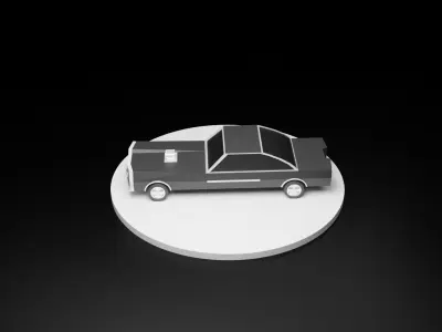 Low Poly Classic Racing Car Free low-poly 3D model