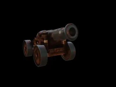 Medieval Cannon 3D model buy