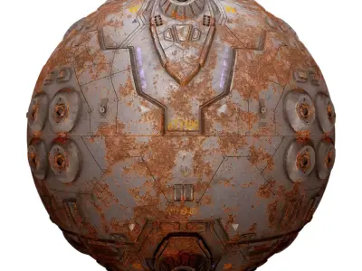 PBR Sci-Fi Industrial Texture 43 Low-poly 3D model