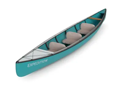 Canoe with Paddle 3D model