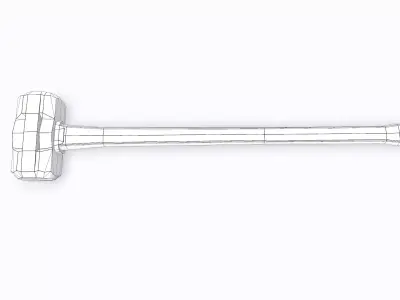 Sledgehammer Low-poly PBR Free low-poly 3D model