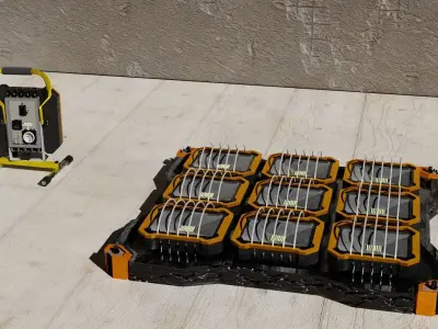 construction spotlight 3D model buy