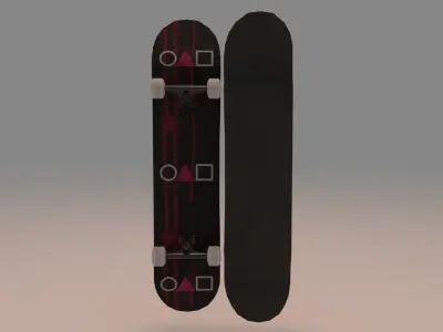 Squid Game Tv Series Skateboard 3D model