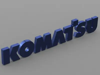 komatsu logo 3D model