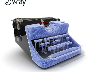 Vintage Typewriter D Model Pack Low-poly 3D model