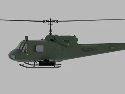 Bell-Uh-1B Helicopter 3D model