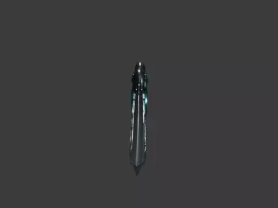 Alien Tech Curved Sci-Fi Dagger 3D model