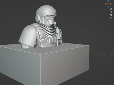 warrior soldier in box Free 3D print model