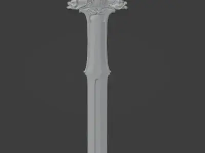stylized sword 3D model