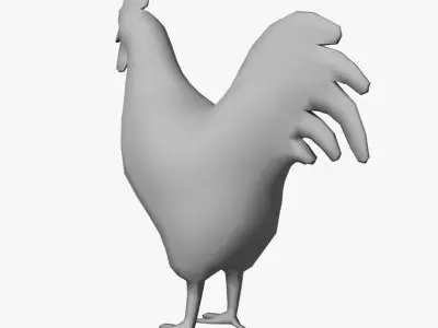 Low Poly Rooster Low-poly 3D model