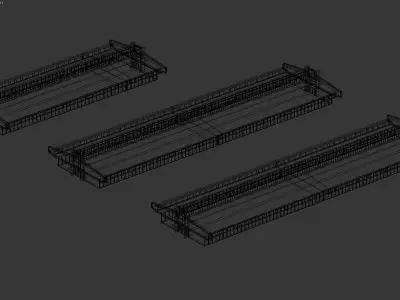 Industrial warehouse building model 3D model