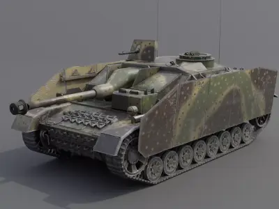 Sturmgeschutz IV StuG IV Assault Gun Low-poly 3D model