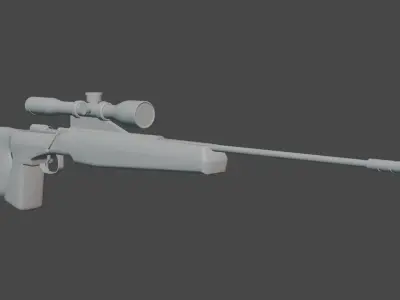 Sniper SP66 Free low-poly 3D model