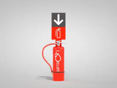 Extinguisher Water New 3D model