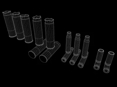 FPS Shells Pack PBR Update 2022 Low-poly 3D model