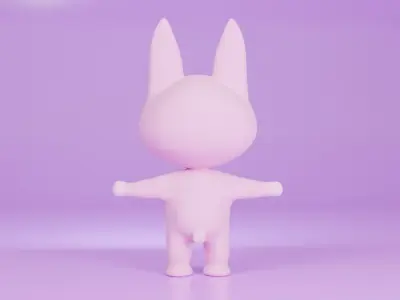 Bunny  Character Model  Low-poly 3D model