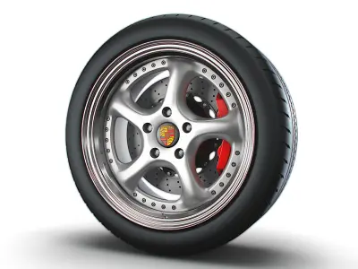 Porsche Turbo P wheel 3D model
