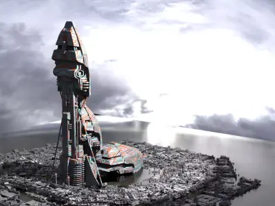 Space shuttle launchpad 1 3D model