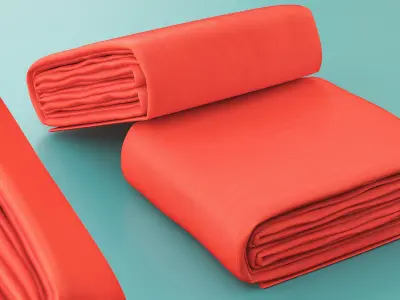 Polyethylene Tarpaulin Sheet Folded 3D model