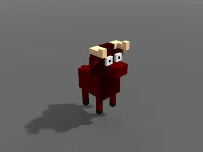 Voxel Mad Bull 3D model