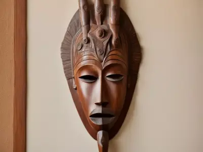 African Tribal Wooden Mask 3D print model