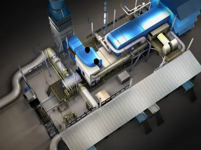gas turbine Area Ladoga 32 3D model