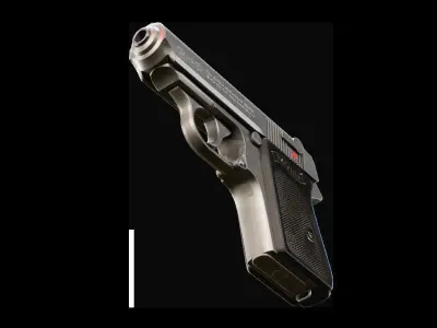 Walther PPK Low-poly 3D model order