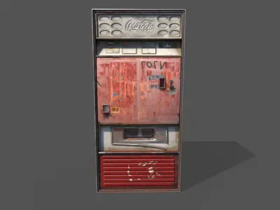 Old Cola Machine Low-poly 3D model