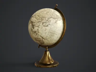 Classic Globe Low-poly 3D model