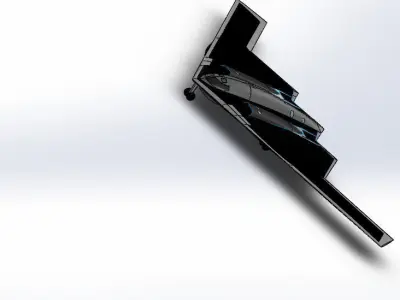 SolidWorks B2 Stealth Bomber 3D Model 3D print model