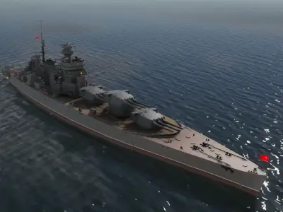 SOVIET BATTLESHIP LENIN 3D MODEL 3D model